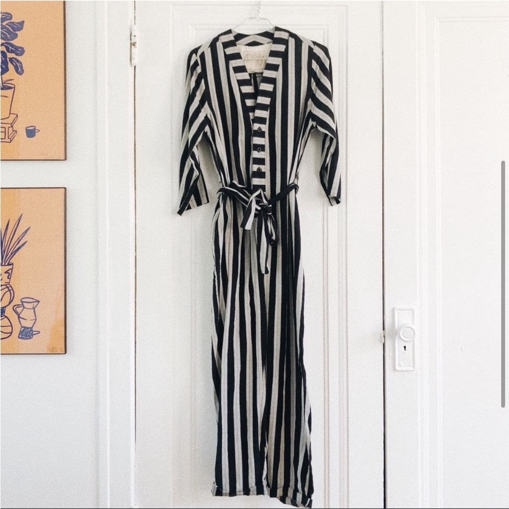 Ace & Jig Buttoned Tie Waist Jumpsuit